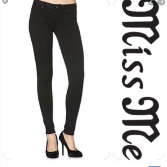 Miss Me Denim - Miss Me Ashley black low rise jeggings stretch 29